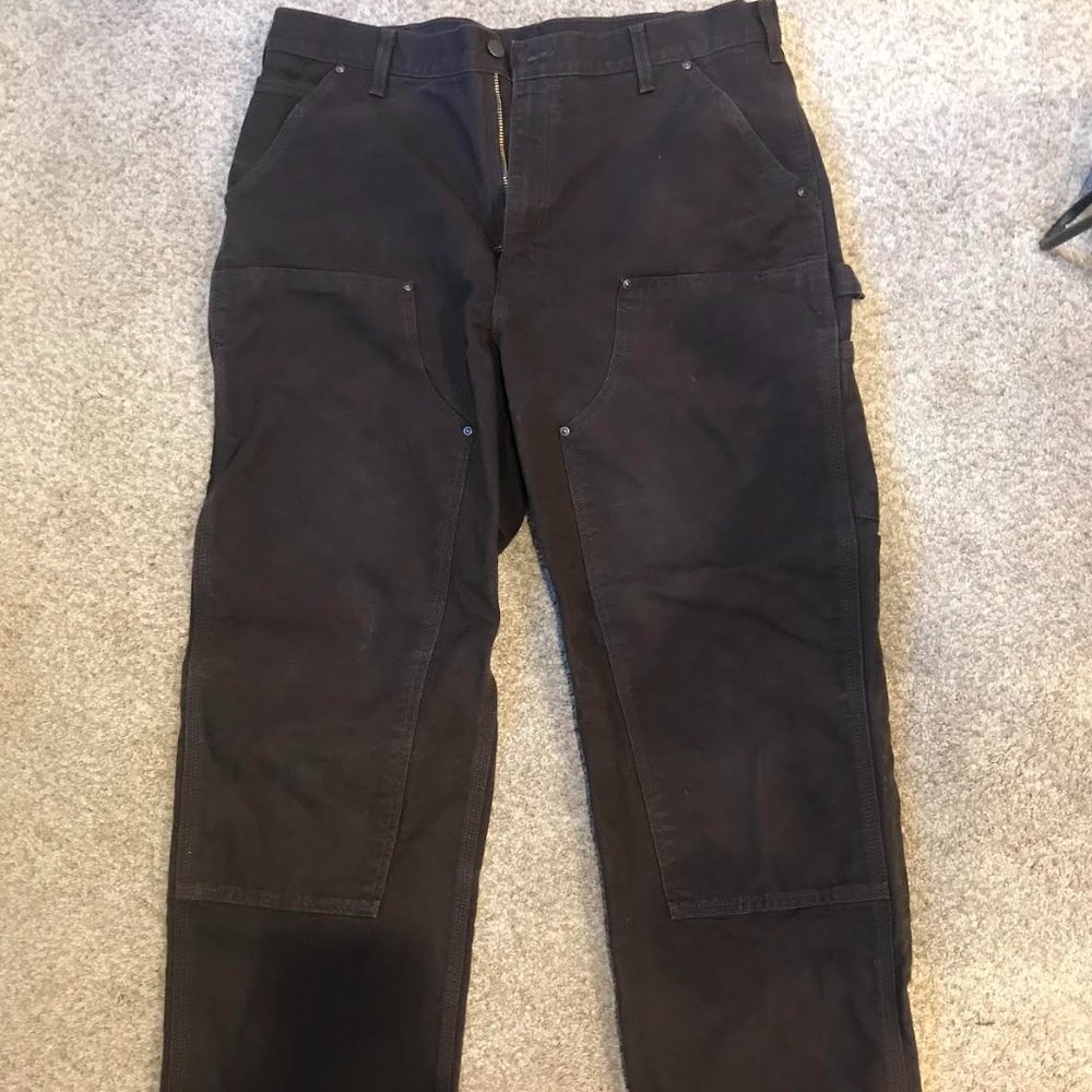 Carhartt Loose Fit Washed Duck Double-Front Utility Work Pant 36x32